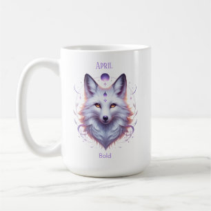 April Birth Month Spirit Animal Fox Coffee Mug