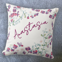 April Birth Month Sweet Pea Daisy Personalized