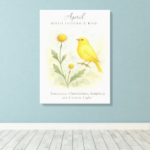 April Birthday Bible Verse Cross and Resurrection  Canvas Print