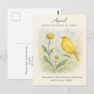 April Birthday Bible Verse Cross and Resurrection  Postcard