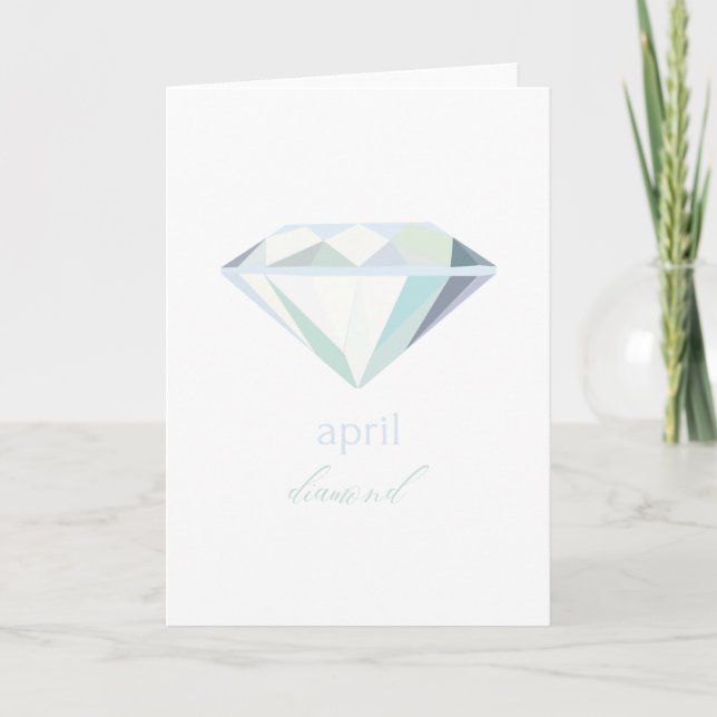 April Birthstone Diamond Card (Front)