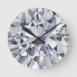 April Birthstone - Diamond Clock