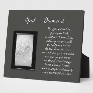 April Birthstone Diamond Plaque