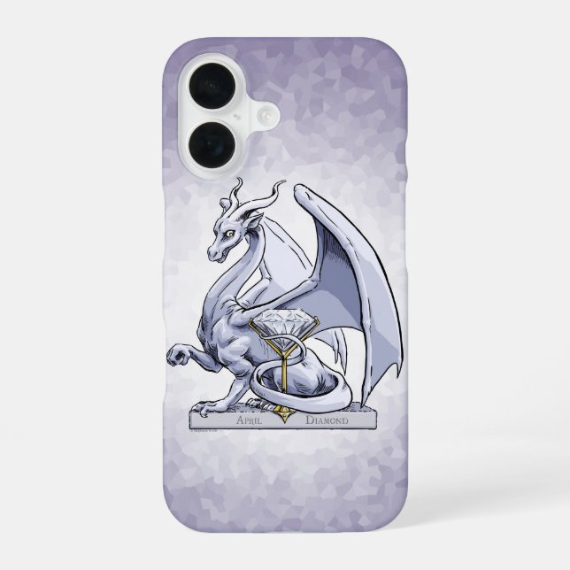 April Birthstone Dragon: Diamond Case-Mate iPhone  16 Case (Back)