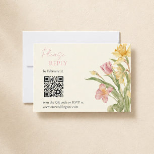 April Blossom Garden Daffodil RSVP Card