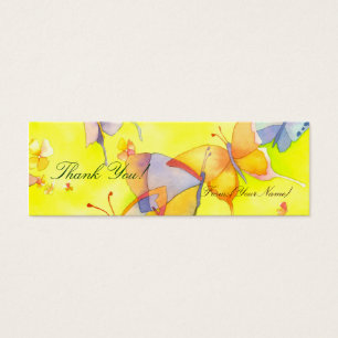 April Butterflies: Thank You Gift Tag/Bookmark