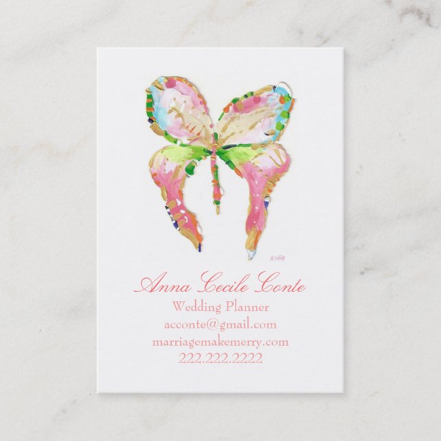 April butterfly business card (Front)