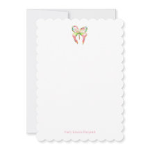 April Butterfly scalloped stationery