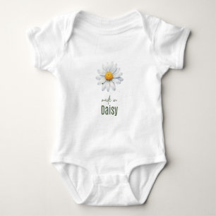 April Daisy Birth Flower Bodysuit Watercolor