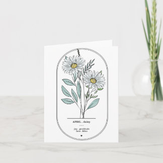 April Daisy Birth Flower Print