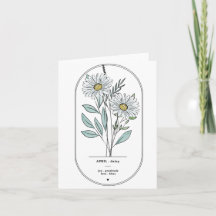 April Daisy Birth Flower Print