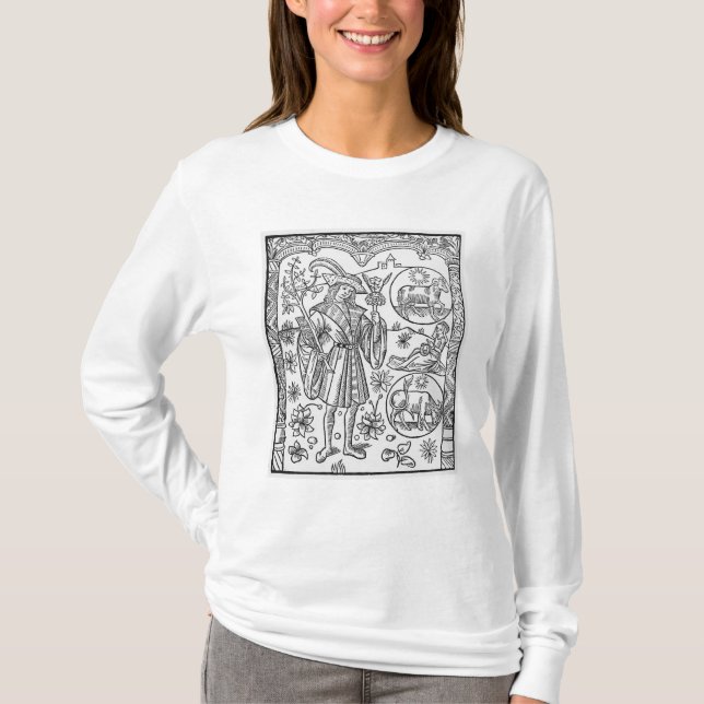 April, flowers, Aries T-Shirt (Front)