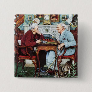 April Fool, 1943 2 Inch Square Button