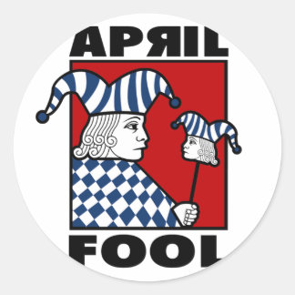 April Fools Classic Round Sticker