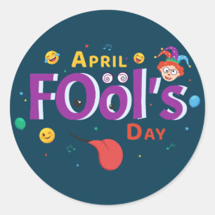 April Fool's Day Classic Round Sticker