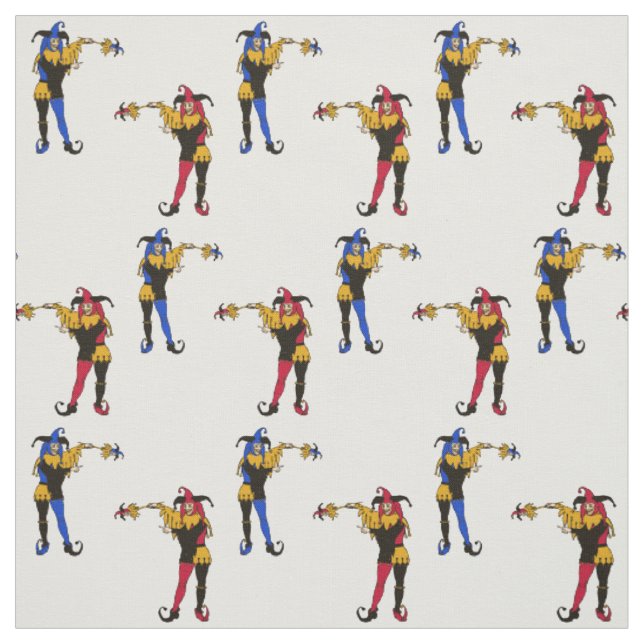April Fool's Day Court Jesters Fabric (Swatch)