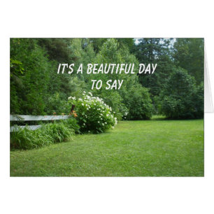 April Fool's Day Flowers and Trees Lawn Scene