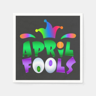 April Fools Day Funny Modern Jester Napkin