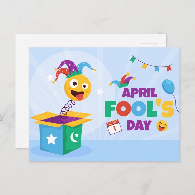 April Fool's Day Holiday Postcard (Front/Back)