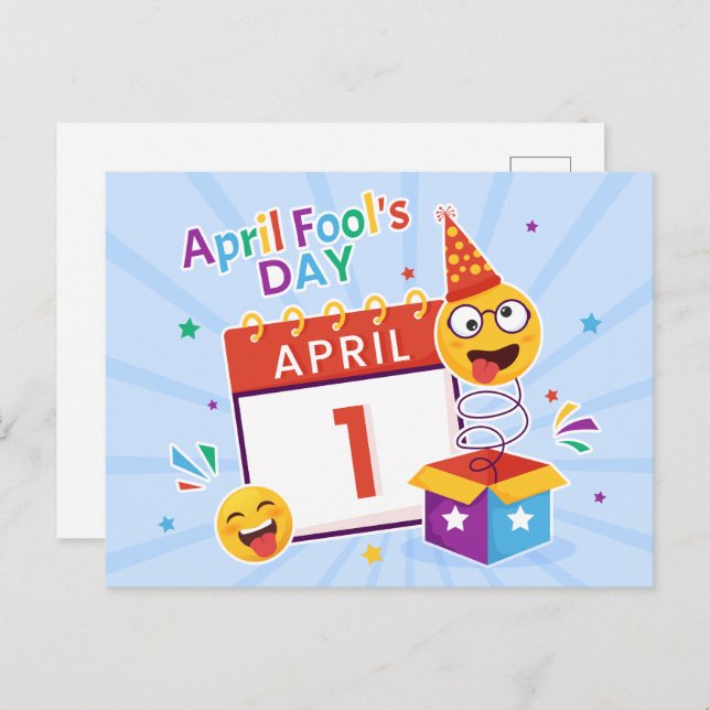 April Fool's Day Holiday Postcard (Front/Back)