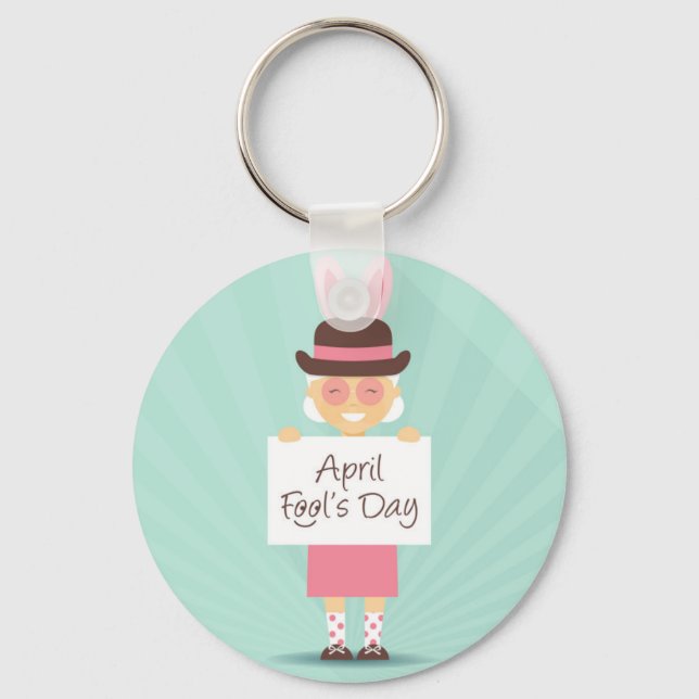 april fools day keychain (Front)