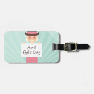 april fools day luggage tag