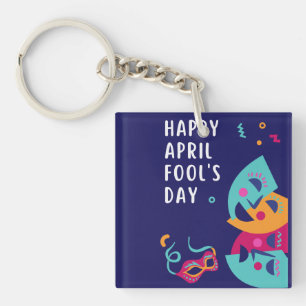 April Fool's day Paper Plate Keychain
