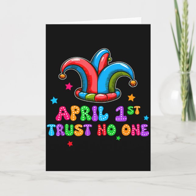 April Fool's Day Trust April 1st Prank Joke Gift  Card (Front)