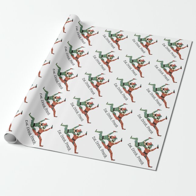 April Fool's Day Wrapping Paper (Unrolled)