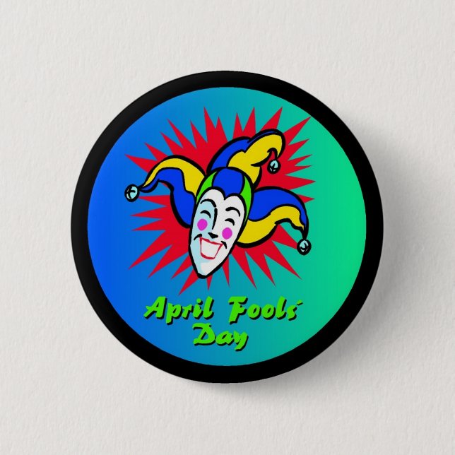 April Fool's Jester 2 Inch Round Button (Front)