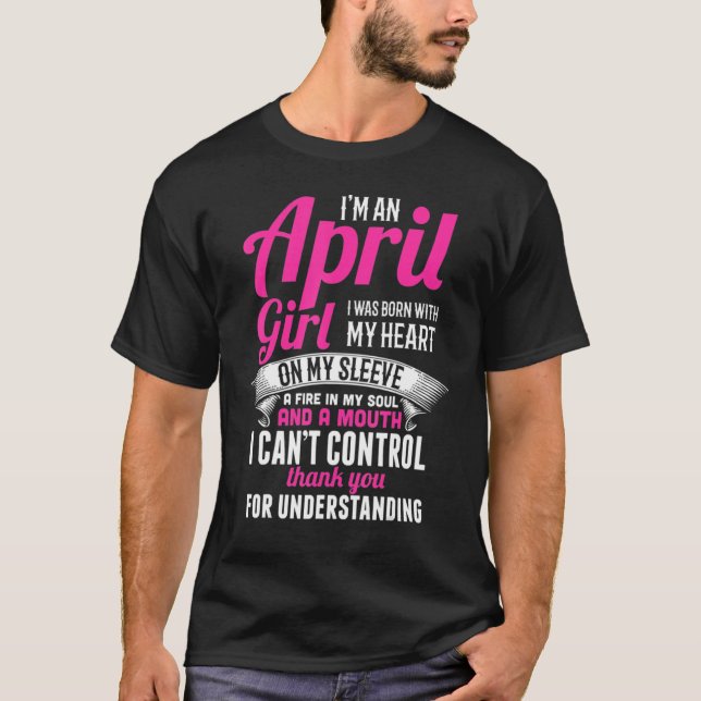 April Girl Birthday Funny April Birthday Essential T-Shirt (Front)