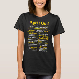 April Girl Birthday Girls For Women Woman T-Shirt