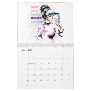 April Girls 2021 T-Shirt Calendar