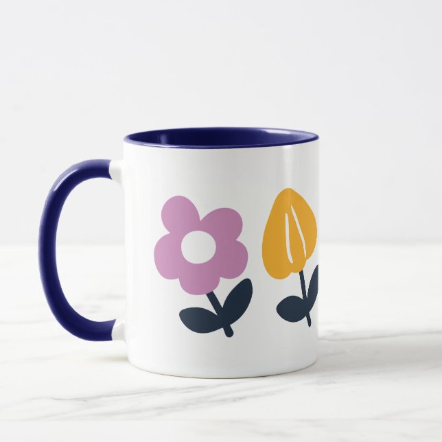 April Hugs and Wet Noses – Floral Part Mug (Left)