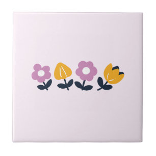 April Hugs and Wet Noses – Floral Part Tile