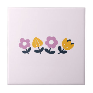 April Hugs and Wet Noses – Floral Part Tile