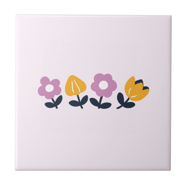 April Hugs and Wet Noses – Floral Part Tile (Front)