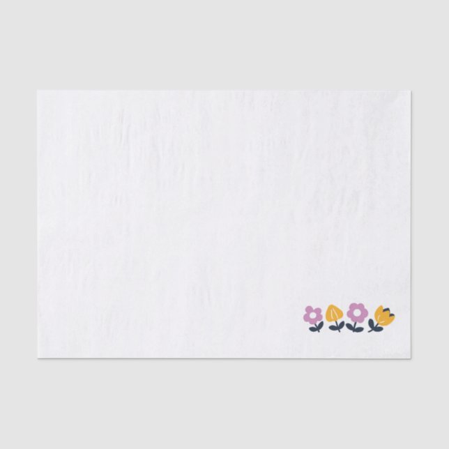April Hugs and Wet Noses – Floral Part Tissue Paper (Front)