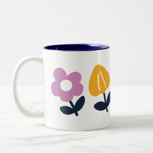 April Hugs and Wet Noses – Floral Part Two-Tone Coffee Mug