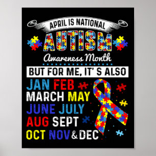 April Is Autism Awareness Month And Every Month Fo Poster