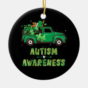 April is Autism Awareness Month Shamrock Patrick Ceramic Ornament