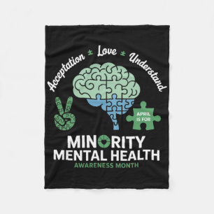 April Is For National Minority Mental Health Aware Fleece Blanket