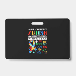 April is National Autism Awareness Month Badge