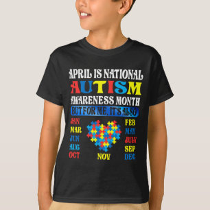 April Is National Autism Awareness Month Kids Boy  T-Shirt