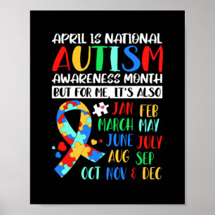 April is National Autism Awareness Month Poster