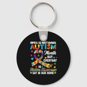 April Is National Autism Awareness Month Support T Keychain