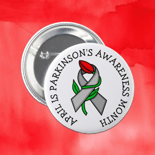 April is Parkinson's Awareness Month  2 Inch Round Button