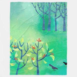 April Landscape Fleece Blanket