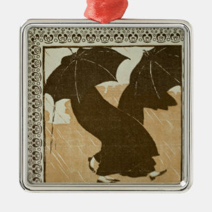 April Metal Ornament