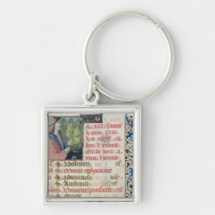 April: Picking Flowers Keychain